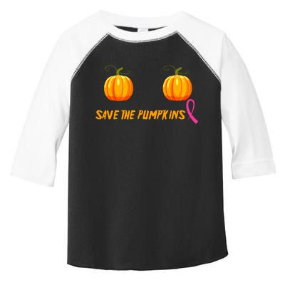 Save The Pumpkins Breast Cancer Toddler Fine Jersey T-Shirt