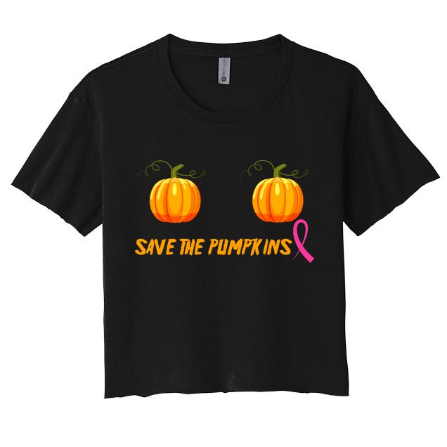 Save The Pumpkins Breast Cancer Crop Top
