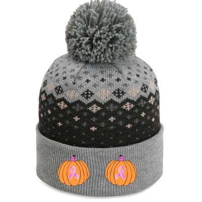 Save The Pumpkins Breast Cancer Ribbon The Baniff Cuffed Pom Beanie