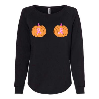 Save The Pumpkins Breast Cancer Ribbon Womens California Wash Sweatshirt