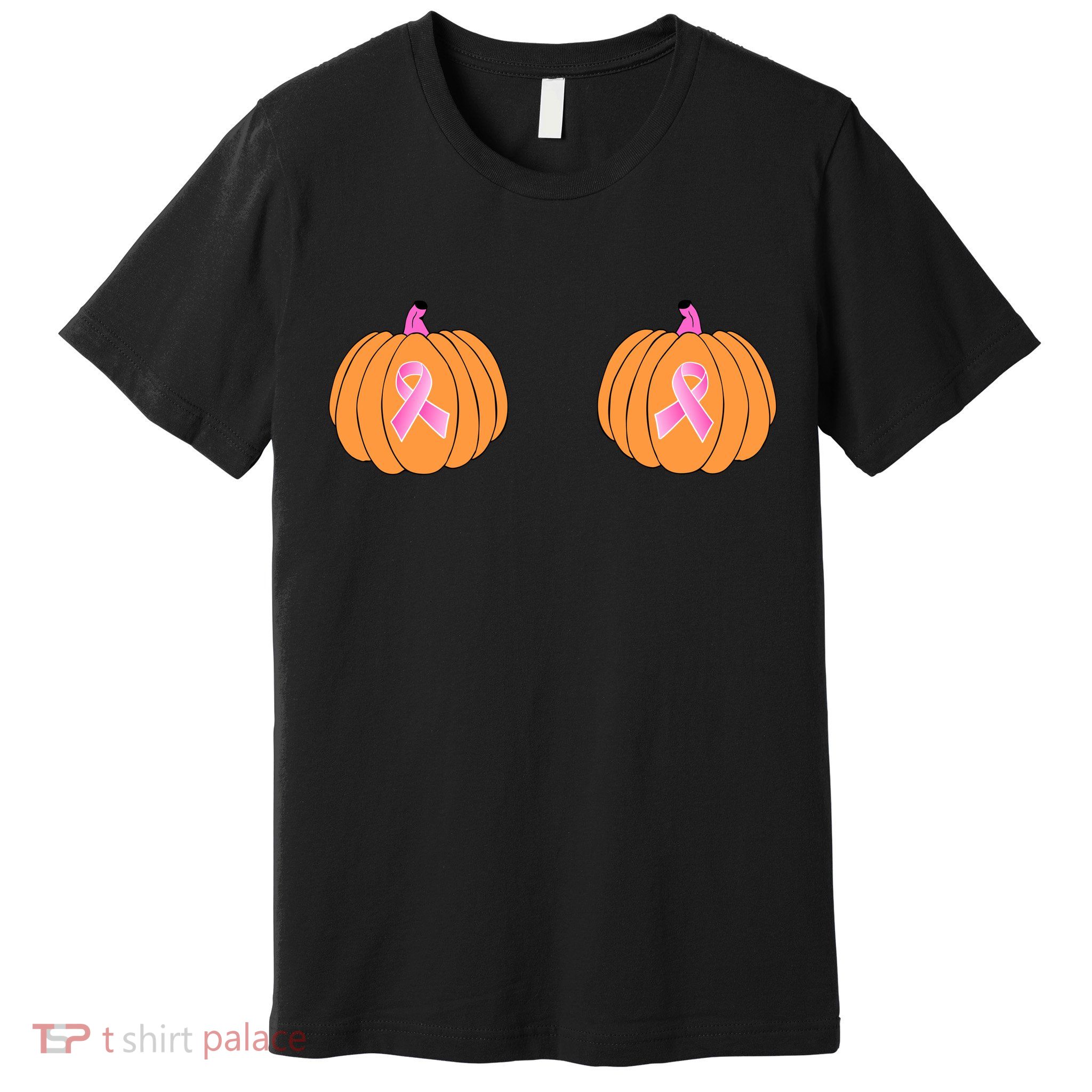 Save The Pumpkins Breast Cancer Ribbon Premium T-Shirt