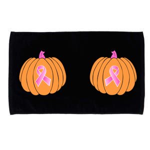 Save The Pumpkins Breast Cancer Ribbon Microfiber Hand Towel