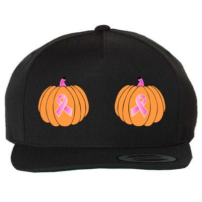 Save The Pumpkins Breast Cancer Ribbon Wool Snapback Cap