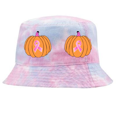 Save The Pumpkins Breast Cancer Ribbon Tie-Dyed Bucket Hat