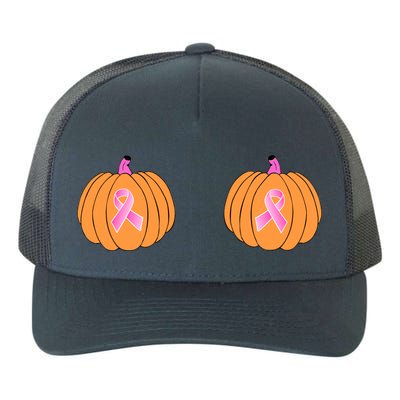 Save The Pumpkins Breast Cancer Ribbon Yupoong Adult 5-Panel Trucker Hat