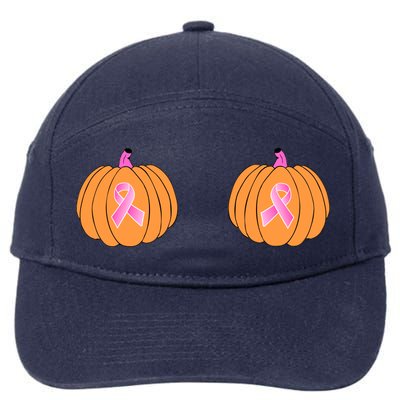 Save The Pumpkins Breast Cancer Ribbon 7-Panel Snapback Hat