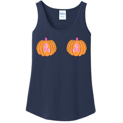 Save The Pumpkins Breast Cancer Ribbon Ladies Essential Tank