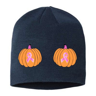 Save The Pumpkins Breast Cancer Ribbon Sustainable Beanie