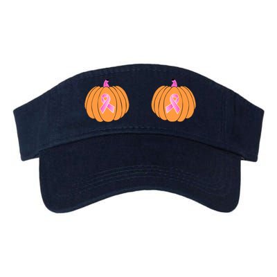 Save The Pumpkins Breast Cancer Ribbon Valucap Bio-Washed Visor