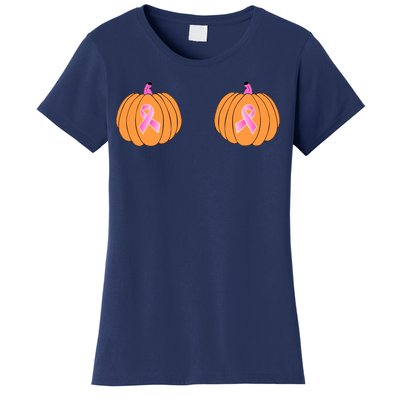 Save The Pumpkins Breast Cancer Ribbon Women's T-Shirt