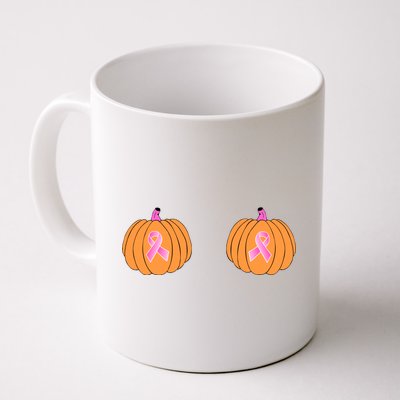 Save The Pumpkins Breast Cancer Ribbon Coffee Mug