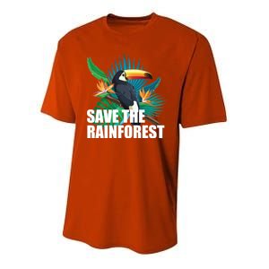 Save the Rainforest -  Protect the Wildlife Youth Performance Sprint T-Shirt