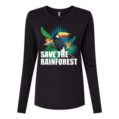 Save the Rainforest -  Protect the Wildlife Womens Cotton Relaxed Long Sleeve T-Shirt