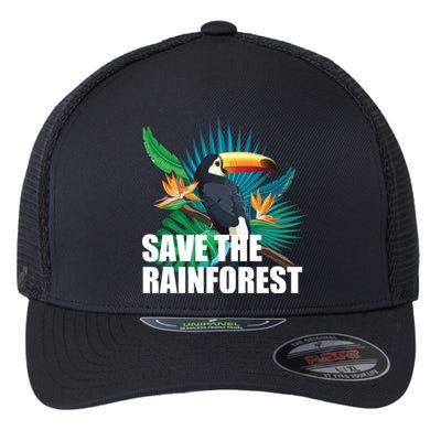 Save the Rainforest -  Protect the Wildlife Flexfit Unipanel Trucker Cap