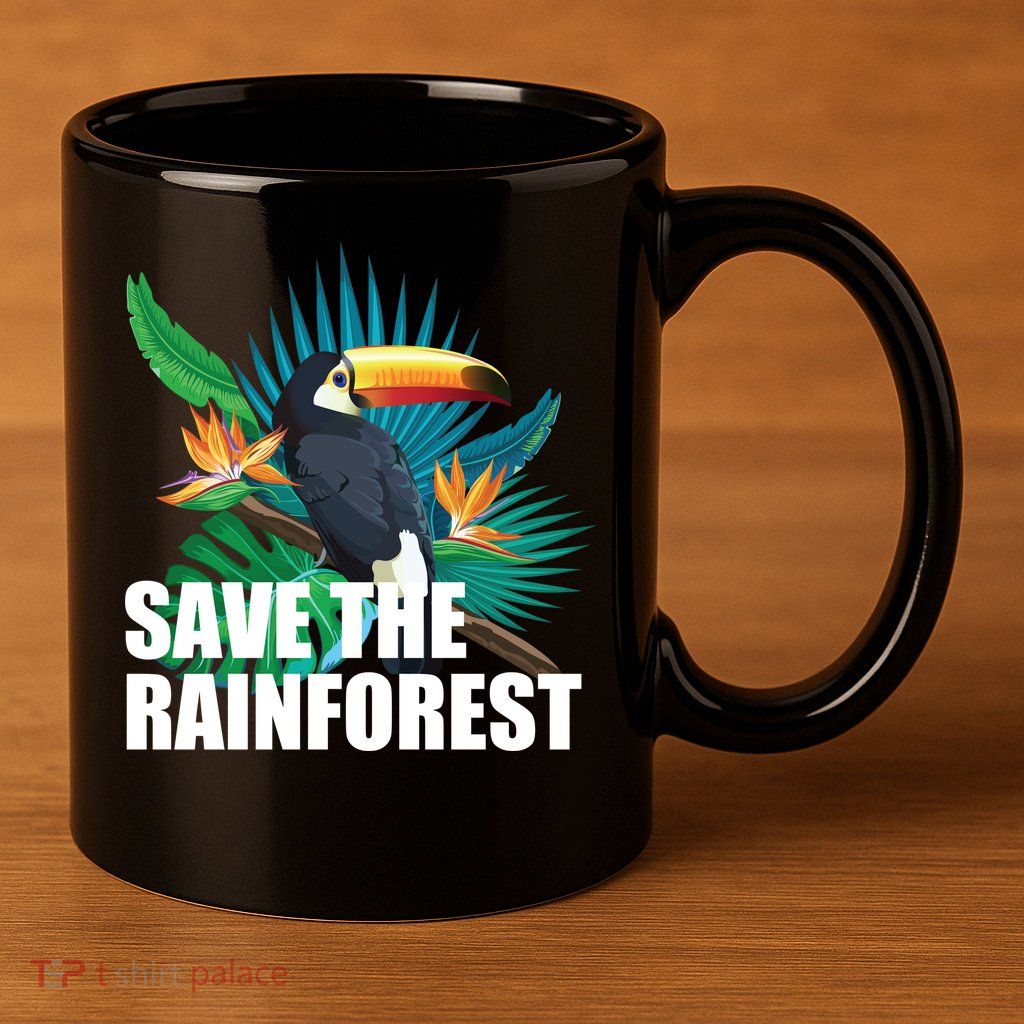 Save the Rainforest -  Protect the Wildlife 11oz C Handle Ceramic Mug