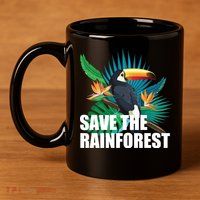 Save the Rainforest -  Protect the Wildlife 11oz C Handle Ceramic Mug