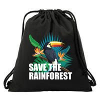 Save the Rainforest -  Protect the Wildlife Drawstring Bag