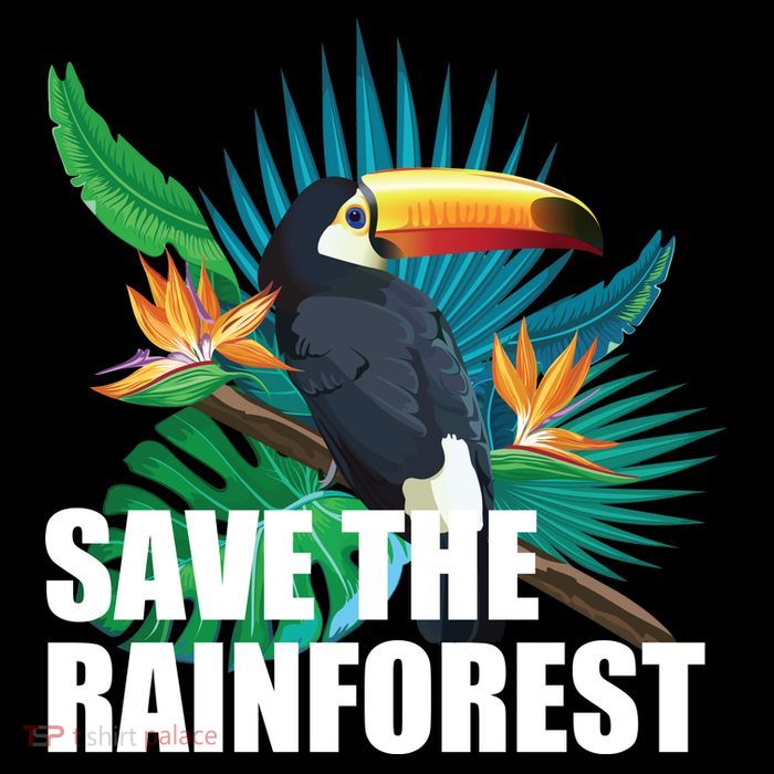 Save the Rainforest -  Protect the Wildlife Drawstring Bag