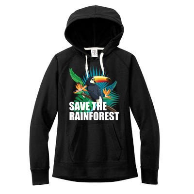 Save the Rainforest -  Protect the Wildlife Women's Fleece Hoodie