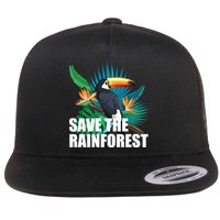 Save the Rainforest -  Protect the Wildlife Flat Bill Trucker Hat