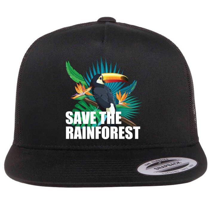 Save the Rainforest -  Protect the Wildlife Flat Bill Trucker Hat