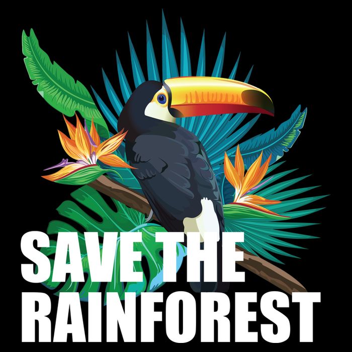 Save the Rainforest -  Protect the Wildlife Flat Bill Trucker Hat