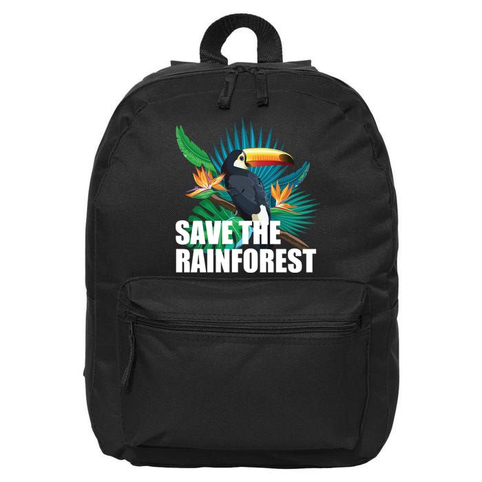 Save the Rainforest -  Protect the Wildlife 16 in Basic Backpack