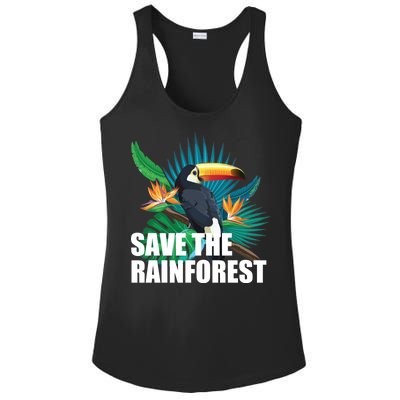 Save the Rainforest -  Protect the Wildlife Ladies PosiCharge Competitor Racerback Tank