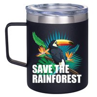 Save the Rainforest -  Protect the Wildlife 12oz Stainless Steel Coffee Mug