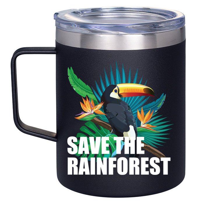 Save the Rainforest -  Protect the Wildlife 12oz Stainless Steel Coffee Mug