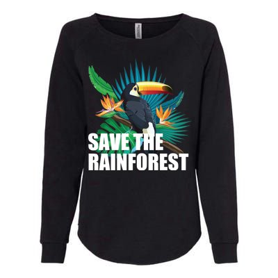 Save the Rainforest -  Protect the Wildlife Womens California Wash Sweatshirt