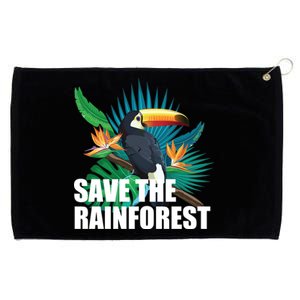 Save the Rainforest -  Protect the Wildlife Grommeted Golf Towel