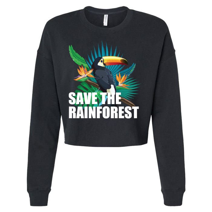 Save the Rainforest -  Protect the Wildlife Cropped Pullover Crew
