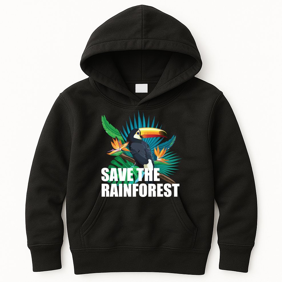Save the Rainforest -  Protect the Wildlife Kids Hoodie
