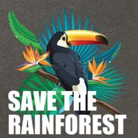 Save the Rainforest -  Protect the Wildlife Cotton Canvas Backpack