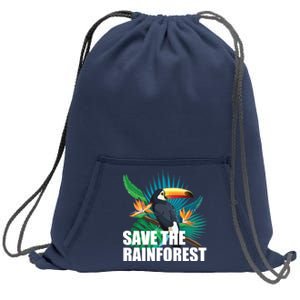 Save the Rainforest -  Protect the Wildlife Sweatshirt Cinch Pack Bag