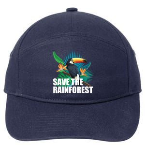 Save the Rainforest -  Protect the Wildlife 7-Panel Snapback Hat