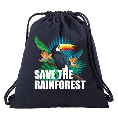 Save the Rainforest -  Protect the Wildlife Drawstring Bag