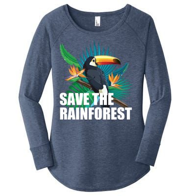 Save the Rainforest -  Protect the Wildlife Women's Perfect Tri Tunic Long Sleeve Shirt