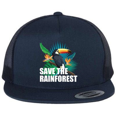 Save the Rainforest -  Protect the Wildlife Flat Bill Trucker Hat