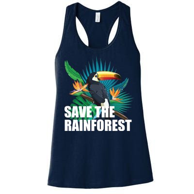 Save the Rainforest -  Protect the Wildlife Women's Racerback Tank