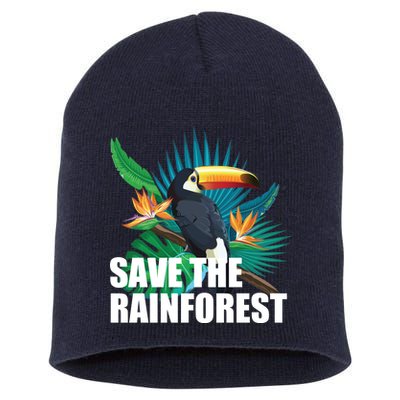 Save the Rainforest -  Protect the Wildlife Short Acrylic Beanie