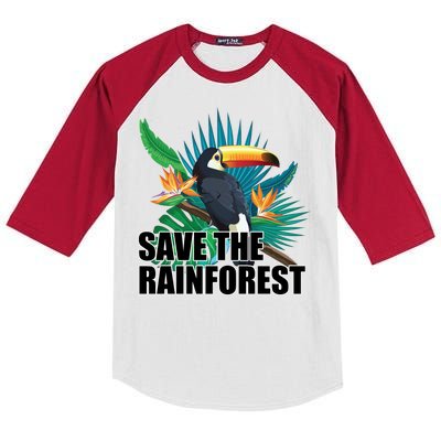 Save the Rainforest -  Protect the Wildlife Kids Colorblock Raglan Jersey