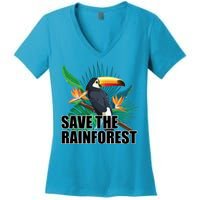 Save the Rainforest -  Protect the Wildlife Women's V-Neck T-Shirt