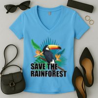 Save the Rainforest -  Protect the Wildlife Women's V-Neck T-Shirt