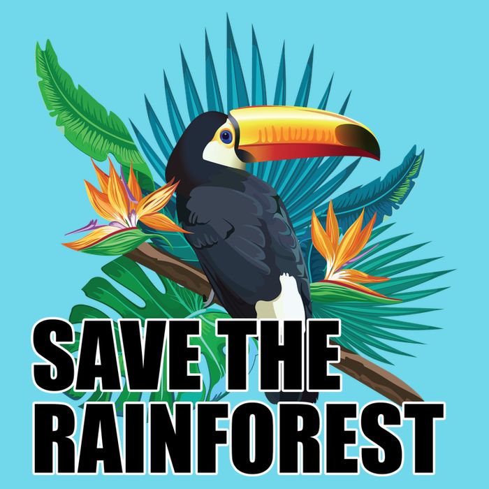 Save the Rainforest -  Protect the Wildlife Women's V-Neck T-Shirt