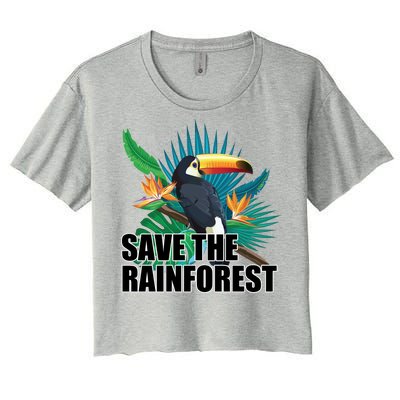 Save the Rainforest -  Protect the Wildlife Women's Crop Top Tee