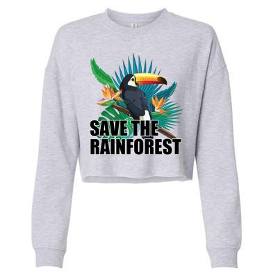 Save the Rainforest -  Protect the Wildlife Cropped Pullover Crew