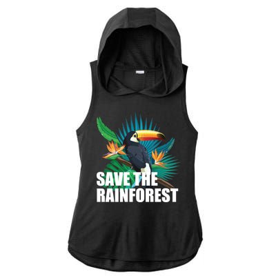 Save The Rainforest Ladies PosiCharge Tri-Blend Wicking Draft Hoodie Tank