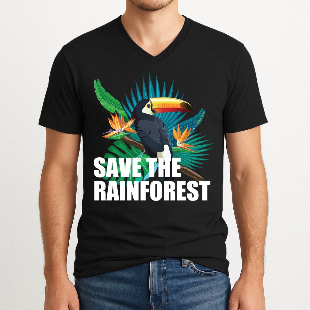 Save The Rainforest V-Neck T-Shirt